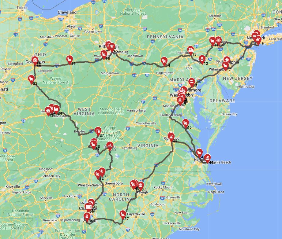 Motorhome camper RV route planner